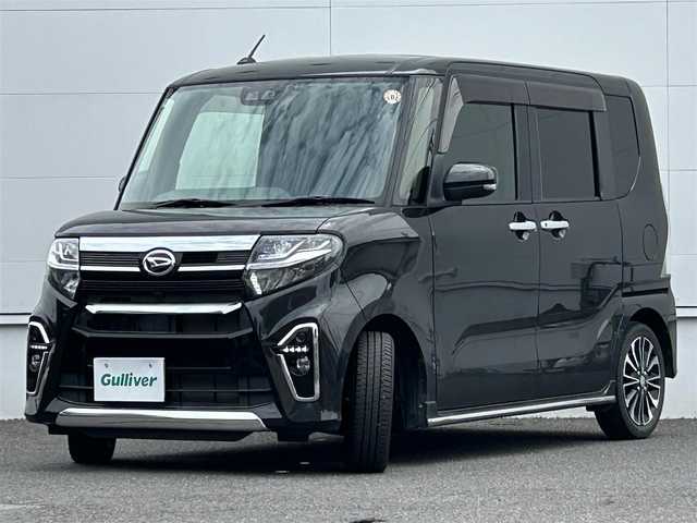 ダイハツ タント カスタム RS セレクション 長崎県 2020(令2)年 5万km ブラックマイカメタリック スマートアシストIII/レーダークルーズコントロール/コーナーセンサー/純正9インチナビ/・バックカメラ/・フルセグTV/BT/CD/DVD/純正ドラレコ(DRN-H70N)/ハーフレザーシート/前席シートヒーター/両側パワースライドドア/純正15インチAW/アイドリングストップ/LEDヘッドライト/フォグランプ/オートライト/プッシュスタート/ETC/電動格納ミラー/フロアマット/ドアバイザー/スペアキー×１/保証書/取扱説明書