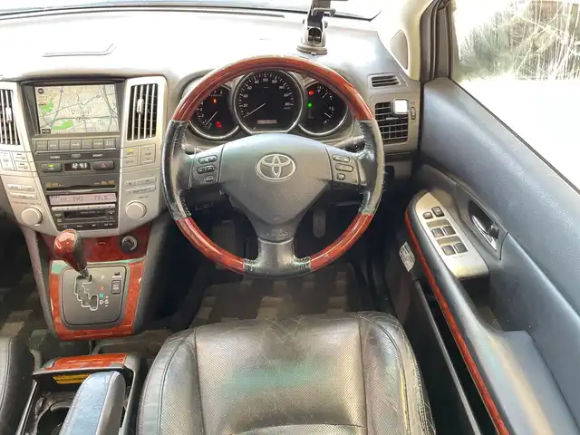 トヨタ ハリアー 240G プレミアム Lパッケージ 埼玉県 2008(平20)年 16.8万km ブラック 純正HDDナビ/車外カメラ（フロント、サイド）/社外18インチアルミホイール/パワーシート/シートヒーター/ETC
