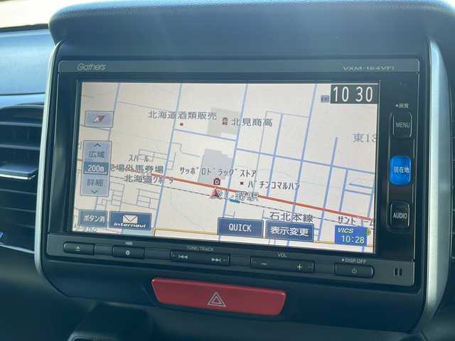 ホンダ Ｎ ＢＯＸ カスタム G Lパッケージ 道東・釧路十勝 2016(平28)年 5.2万km 黒 ・４WD/・純正SDメモリナビ/（CD・DVD・AM・FM・ワンセグ・BT）/・バックカメラ/・純正エンジンスターター/・スマートキー/・プッシュスタート/・HIDヘッドライト/・オートライト/・フォグライト/・ヒーテッドドアミラー/・ビルトインＥＴＣ/・前席シートヒーター/・ステアリングスイッチ/・ドアバイザー/・電動格納ウィンカー