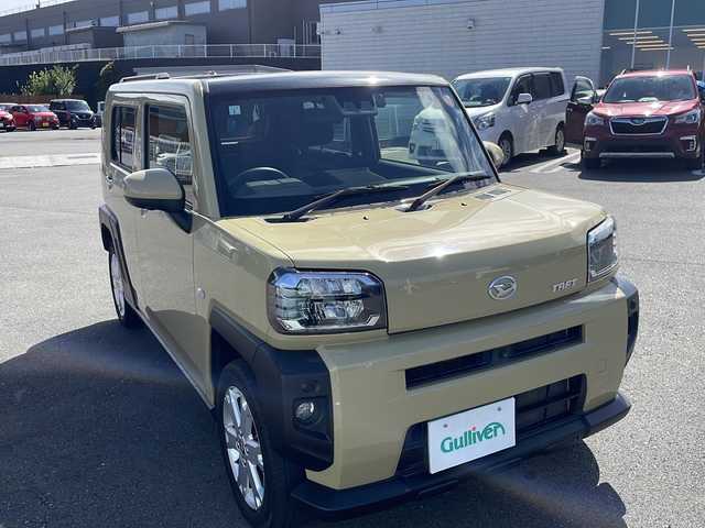 ダイハツ タフト G 山梨県 2021(令3)年 3.8万km サンドベージュメタリック ４WD/ガラスルーフ/純正ナビ　/全周囲カメラ　/フルセグ　/Ｂｌｕｅｔｏｏｔｈ接続　/ＥＴＣ　/ドライブレコーダー　/衝突軽減装置　/革巻きステアリング　/オートライト　/オートエアコン　/前席シートヒーター