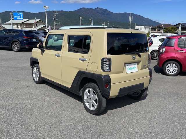 ダイハツ タフト G 山梨県 2021(令3)年 3.8万km サンドベージュメタリック ４WD/ガラスルーフ/純正ナビ　/全周囲カメラ　/フルセグ　/Ｂｌｕｅｔｏｏｔｈ接続　/ＥＴＣ　/ドライブレコーダー　/衝突軽減装置　/革巻きステアリング　/オートライト　/オートエアコン　/前席シートヒーター