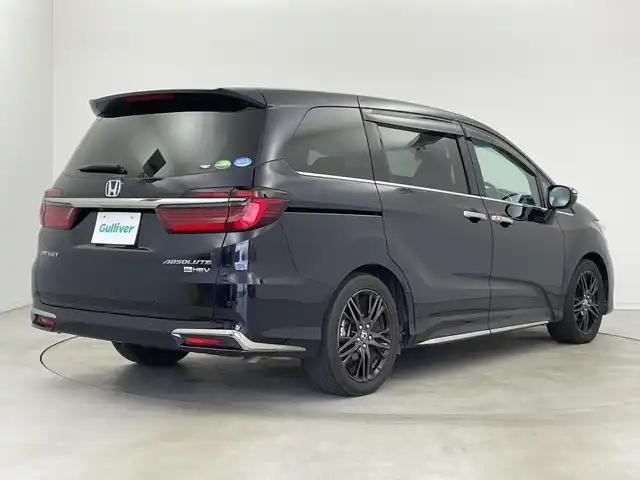 ホンダ オデッセイ ハイブリッド e:HEVアブソルート EX 新潟県 2021(令3)年 6.1万km プレミアムヴィーナスブラックP メーカー純正ナビ/(CD.DVD.SD.フルセグ.Bluetooth)/全方位カメラ/ホンダセンシング/レーダークルーズコントロール/レーンキープアシスト/ブラインドスポットモニター/LEDオートライト/両側パワースライドドア/前後ドライブレコーダー/ハーフレザーシート/前席シートヒーター/ビルトインETC2.0/プッシュスタート/スマートキー/純正フロアマット