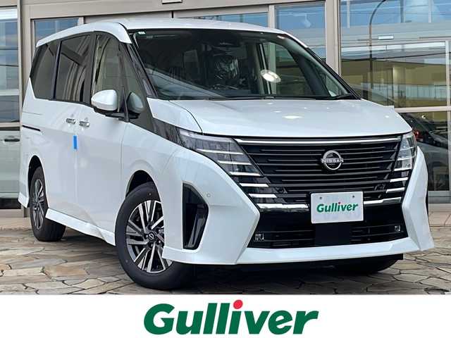 日産 セレナ e－パワー ハイウェイスター V 静岡県 2025(令7)年 0.1千km プリズムホワイト 純正ナビ/・AM/FM/・フルセグTV/・Bluetooth/・USB/・HDMI/主要装備/・アラウンドビューモニター/・デジタルインナーミラー/・ＥＴＣ２．０/・後席エアコン/・プロパイロット/・サイドカーテンエアバッグ/・両側パワスラ/・ワイヤレス充電/・オートハイビーム/・オートホールド/・ブラインドスポットモニター/・クリアランスソナー