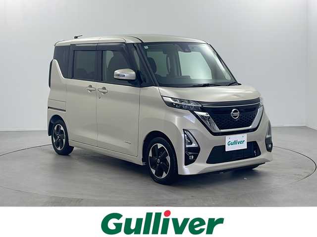 日産 ルークス ハイウェイスター X 栃木県 2020(令2)年 4.9万km フローズンバニラパール 純正SDナビ（BT/SD/CD/USB/iPod/AM/FM)/フルセグTV/エマージェンシーブレーキ/踏み間違い衝突防止アシスト/車線逸脱防止支援システム/ハイビームアシスト/ふらつき警報/先行者発進通知/全周囲カメラ/左側電動スライドドア/コーナーセンサー/LEDヘッドライト/ステアリングスイッチ/キーレススマートキー/電動格納ミラー/アイドリングストップ/ETC/プッシュスタート/ドアバイザー/純正フロアマット