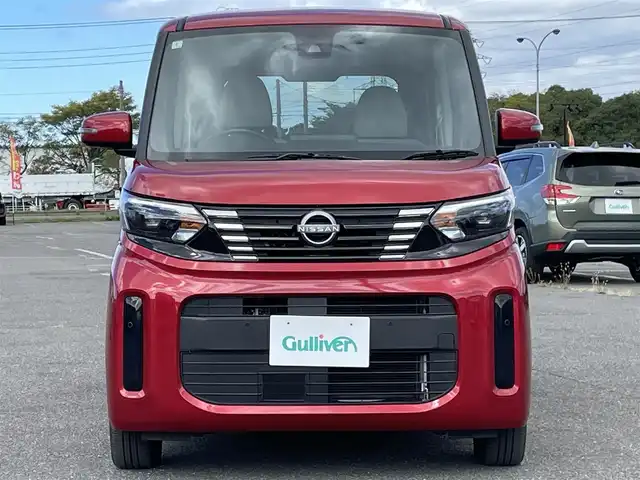 日産 ルークス X ターボ 道央・札幌 2024(令6)年 0.7万km スパークリングレッドM ４WD/純正ディーラーOPナビ/CD/SD/BT/フルセグ/エマージェンシーブレーキ/横滑り防止装置/レーンキープアシスト/クリアランスソナー/アラウンドビューモニター/アイドリングストップ/両側パワースライドドア/前席シートヒーター/ステアリングリモコン/ハンドルヒーター/プッシュスタート/スマートキー/LEDヘッドライト/オートライト/オートハイビーム/ヘッドライトレベライザー/電動格納ミラー/純正フロアマット/スペアキー