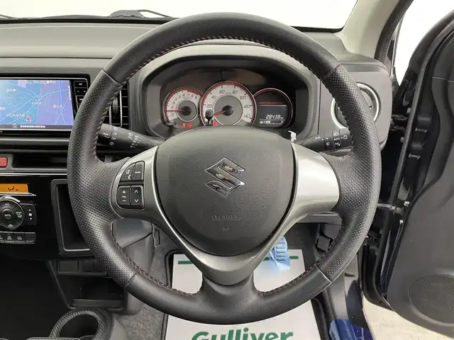 スズキ アルト ワークス 宮城県 2020(令2)年 2.6万km ブルーイッシュブラックパール3 純正ナビ　/純正ＲＥＣＡＲＯシート　/センター２本出マフラー　/スマートキー／プッシュスタート　/ＨＩＤヘッドライト　/フォグランプ　/フルセグＴＶ　/Ｂｌｕｅｔｏｏｔｈ　/純正１５インチＡＷ　/レッドキャリパー/オートライト /フルオートエアコン/革巻ステアリング/シフトノブ/ステアリングリモコン