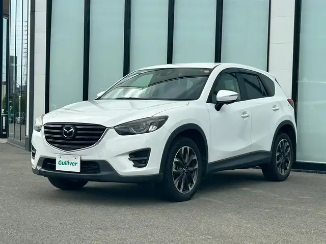 マツダ ＣＸ－５ XD Lパッケージ 大阪府 2016(平28)年 19万km クリスタルホワイトパールマイカ 純正ナビ/   CD/DVD/Bluetooth/USB/バックサイドモニター（左サイド）/衝突軽減ブレーキ/横滑り防止装置/コーナーセンサー　/ＢＳＭ/前席シートヒーター/前席パワーシート（運転席のみメモリー付き）/レーダークルーズコントロール/レーンキープアシスト/パドルシフト/アイドリングストップ/前後ドライブレコーダー/オートマチックハイビーム/純正19インチアルミホイール/プッシュスタート/スマートキー/ＥＴＣ/ＬＥＤ/禁煙車