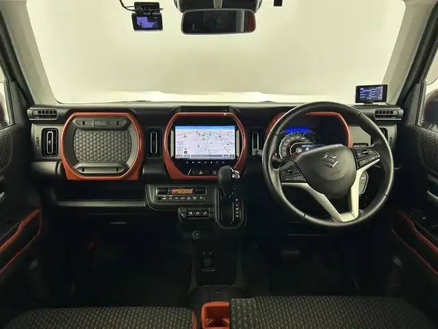 スズキ ハスラー HYBRID X ターボ 愛知県 2020(令2)年 5.5万km バーミリオンオレンジ/ガンメタリック2トーン スズキセーフティサポート/　・衝突被害軽減ブレーキ/　・追従型クルーズコントロール/　・レーンキープアシスト/　・誤発進抑制装置/　・レーンキープアシスト/　・先行者発進通知/９型メーカーナビ/　（ＢＴ／フルセグＴＶ／ＣＤ／ＤＶＤ）/AppleCarPlay/AndroidAuto/全方位カメラ/３６０度ドラレコ/ビルトインＥＴＣ/カロッツェリアサブウーファー/ＴＶキャンセラー/シートヒーター　/ＲＡＹＳ１５インチＡＷ