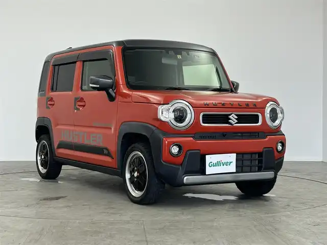 スズキ ハスラー HYBRID X ターボ 愛知県 2020(令2)年 5.5万km バーミリオンオレンジ/ガンメタリック2トーン スズキセーフティサポート/　・衝突被害軽減ブレーキ/　・追従型クルーズコントロール/　・レーンキープアシスト/　・誤発進抑制装置/　・レーンキープアシスト/　・先行者発進通知/９型メーカーナビ/　（ＢＴ／フルセグＴＶ／ＣＤ／ＤＶＤ）/AppleCarPlay/AndroidAuto/全方位カメラ/３６０度ドラレコ/ビルトインＥＴＣ/カロッツェリアサブウーファー/ＴＶキャンセラー/シートヒーター　/ＲＡＹＳ１５インチＡＷ