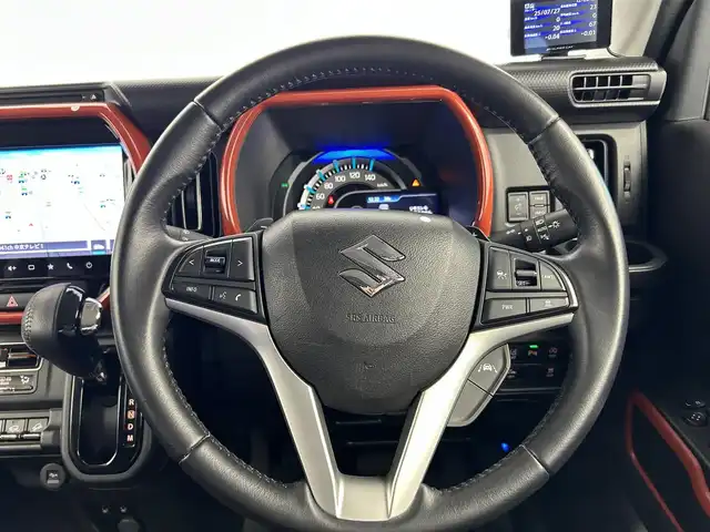 スズキ ハスラー HYBRID X ターボ 愛知県 2020(令2)年 5.5万km バーミリオンオレンジ/ガンメタリック2トーン スズキセーフティサポート/　・衝突被害軽減ブレーキ/　・追従型クルーズコントロール/　・レーンキープアシスト/　・誤発進抑制装置/　・レーンキープアシスト/　・先行者発進通知/９型メーカーナビ/　（ＢＴ／フルセグＴＶ／ＣＤ／ＤＶＤ）/AppleCarPlay/AndroidAuto/全方位カメラ/３６０度ドラレコ/ビルトインＥＴＣ/カロッツェリアサブウーファー/ＴＶキャンセラー/シートヒーター　/ＲＡＹＳ１５インチＡＷ