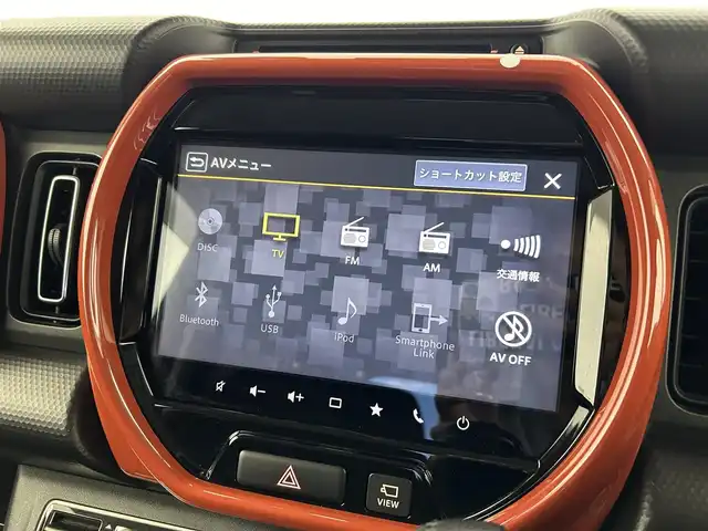 スズキ ハスラー HYBRID X ターボ 愛知県 2020(令2)年 5.5万km バーミリオンオレンジ/ガンメタリック2トーン スズキセーフティサポート/　・衝突被害軽減ブレーキ/　・追従型クルーズコントロール/　・レーンキープアシスト/　・誤発進抑制装置/　・レーンキープアシスト/　・先行者発進通知/９型メーカーナビ/　（ＢＴ／フルセグＴＶ／ＣＤ／ＤＶＤ）/AppleCarPlay/AndroidAuto/全方位カメラ/３６０度ドラレコ/ビルトインＥＴＣ/カロッツェリアサブウーファー/ＴＶキャンセラー/シートヒーター　/ＲＡＹＳ１５インチＡＷ