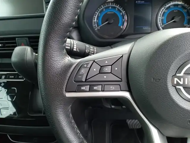 日産 ルークス HWS X プロパイロットED 福井県 2024(令6)年 0.6万km ホワイトパール 純正ディーラーオプションナビ（MJ116D-W）/・（フルセグTV/CD/DVD/Bluetooth/AUX/FM/AM）/プロパイロット/エマージェンシーブレーキ/車線逸脱警報/デジタルインナーミラー/インテリジェントアラウンドビューモニター/両側パワースライドドア/アイドリングストップ/前席シートヒーター/ステアリングヒーター/電動パーキング/オートブレーキホールド/オートLEDライト/フロントフォグランプ/純正14インチAW/純正フロアマット/スマートキー