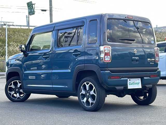 スズキ ハスラー HYBRID X ターボ 青森県 2020(令2)年 11.5万km デニムブルー ガンメタリック 2トーン ・4WD/・純正メーカーナビ/・フルセグTV/BT/AM/FM/CD/DVD/・衝突軽減装置/・横滑り抑制装置/・レーンキープアシスト/・レーダークルーズコントロール/・アラウンドビューモニター/・コーナーセンサー/・D＋N席シートヒーター/・社外ETC/・オートライト/・ダウンヒルアシスト/・純正フロアマット/・LEDヘッドライト/・スペアキー/・ドアバイザー/・純正15AW