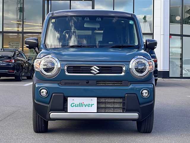 スズキ ハスラー HYBRID X ターボ 青森県 2020(令2)年 11.5万km デニムブルー ガンメタリック 2トーン ・4WD/・純正メーカーナビ/・フルセグTV/BT/AM/FM/CD/DVD/・衝突軽減装置/・横滑り抑制装置/・レーンキープアシスト/・レーダークルーズコントロール/・アラウンドビューモニター/・コーナーセンサー/・D＋N席シートヒーター/・社外ETC/・オートライト/・ダウンヒルアシスト/・純正フロアマット/・LEDヘッドライト/・スペアキー/・ドアバイザー/・純正15AW