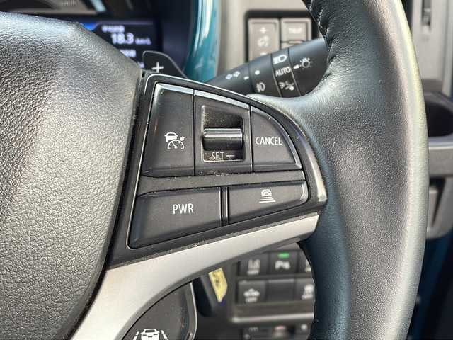 スズキ ハスラー HYBRID X ターボ 青森県 2020(令2)年 11.5万km デニムブルー ガンメタリック 2トーン ・4WD/・純正メーカーナビ/・フルセグTV/BT/AM/FM/CD/DVD/・衝突軽減装置/・横滑り抑制装置/・レーンキープアシスト/・レーダークルーズコントロール/・アラウンドビューモニター/・コーナーセンサー/・D＋N席シートヒーター/・社外ETC/・オートライト/・ダウンヒルアシスト/・純正フロアマット/・LEDヘッドライト/・スペアキー/・ドアバイザー/・純正15AW