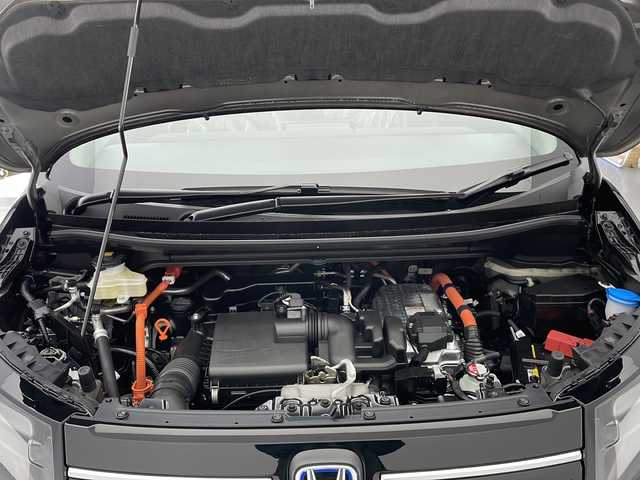 ホンダ フリード ハイブリット e:HEV AIR EX 長野県 2025(令7)年 0.1千km クリスタルブラックパール 登録済未使用車/純正9インチナビ/（フルセグ/Bluetooth/AppleCarPlay/AndroidAuto)/バックカメラ/ホンダセンシング/・衝突軽減ブレーキ/・レーンキープアシスト/・レーダークルーズコントロール/・ブラインドスポットモニター/・踏み間違い防止/・前後コーナーセンサー/両側電動スライドドア/電子パーキング/リア席サンシェード/LEDヘッドライト/オートライト/ウィンカーミラー/ハーフレザーシート/取扱説明書/保証書/スマートキー/スペアキー