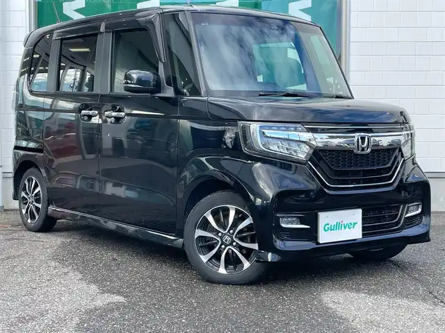 ホンダ Ｎ ＢＯＸ カスタム G L ホンダセンシング 新潟県 2018(平30)年 5.2万km クリスタルブラックパール ワンオーナー/純正ホイール夏タイヤ装着/社外ホイールスタッドレスタイヤ車載/メモリナビ/フルセグテレビ/バックカメラ/ウィンカーミラー/ホンダセンシング/ドアバイザー/プッシュスタート/片側パワースライドドア/ETC/純正フロアマット/Bluetooth/ハンズフリー/ECON/ステアリングスイッチ/スペアキー1個