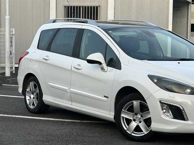 プジョー ３０８ SW スポーティアム 静岡県 2014(平26)年 7.5万km 白 ユーザー買取車両/サンルーフ/パワーウィンドウ/12Vシガーソケット/TVナビ/FM.AM/Bluetooth