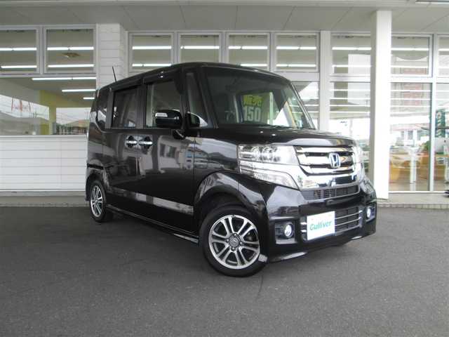 ホンダ Ｎ ＢＯＸ カスタム G Lパッケージ 千葉県 2016(平28)年 7.9万km スマートブラック ワンオーナー/社外ナビ、フルセグTV/バックカメラ/社外オーディオ【DVD/CD/BT】/片側パワースライドドア/HIDヘッドライト&ハロゲンフォグ/LED室内灯/ナビ連動ステアリングスイッチ/横滑り防止装置/オートリトラミラー/ビルトインETC、スペアキー/取扱説明書/新車時保証書
