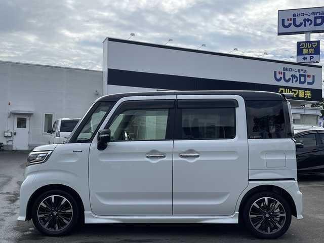 スズキ スペーシア カスタム HYBRID XS ターボ 宮城県 2018(平30)年 13.9万km ピュアホワイトパール/ブラック2トーン (株)IDOMが運営する【じしゃロン仙台店】の自社ローン専用車両になりますこちらは現金またはオートローンご利用時の価格です。自社ローンご希望の方は別途その旨お申付け下さい/社外ナビ/Bluetooth/ETC/両側パワースライドドア/クルーズコントロール/バックカメラ/パドルシフト