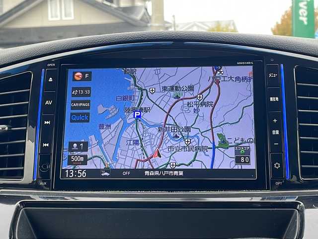 日産 エルグランド 250ハイウェイスター 青森県 2014(平26)年 10万km ファントムブラック 4WD/純正8インチSDナビ・フルセグTV/CD・DVD・Bluetooth・USB・AUX/純正11インチフリップダウンモニター/バックカメラ/両側パワースライドドア/合皮コンビシート/クルーズコントロール/純正エンジンスターター/ビルトインETC/LEDヘッドライト/LEDフォグランプ/純正18インチアルミ/インテリキー/プッシュスタート