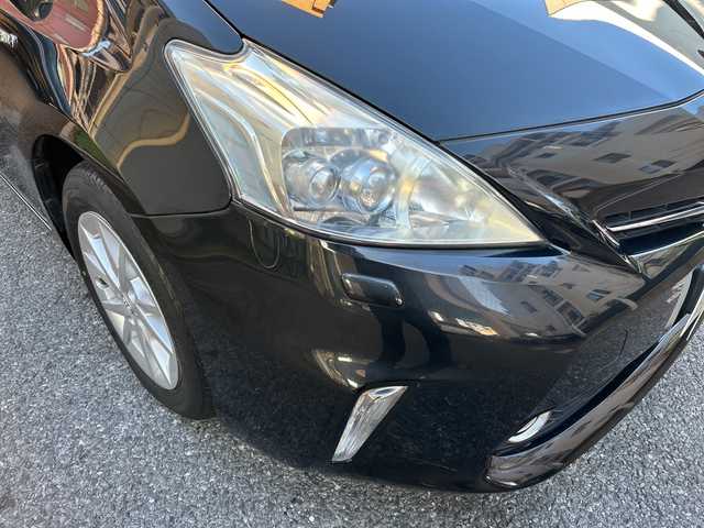 トヨタ プリウス α G 東京都 2013(平25)年 13.1万km ブラック 純正ナビ/(DVD・CD・Bluetooth・AM・FM)/ドライブレコーダー/３列シート/クルーズコントロール/ETC/後席用モニター/純正フロアマット/ドアバイザー/取扱説明書/保証書/記録簿