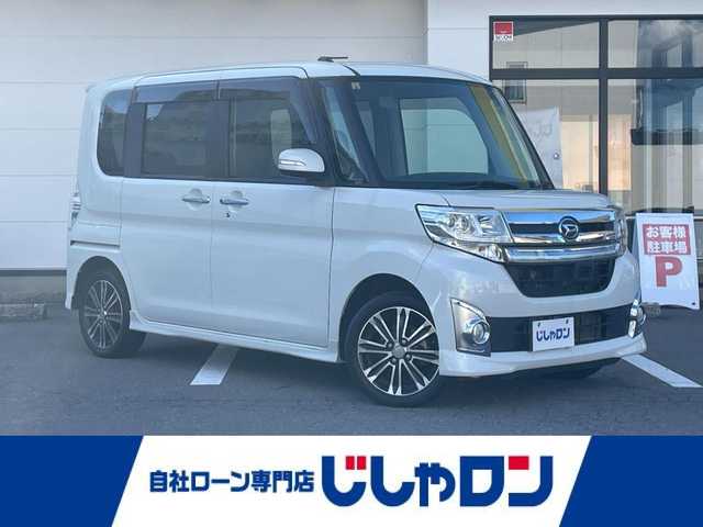 ダイハツ タント カスタム RS スマセレSA&SN 青森県 2014(平26)年 8.9万km パールホワイトⅢ (株)IDOMが運営する【じしゃロン青森店】の自社ローン専用車両になりますこちらは現金、またはオートローンご利用時の価格です。自社ローンご希望の方は別途その旨お申付け下さい。/４WD/スマートキー/社外ナビ(CD、DVD、BT)/フルセグテレビ/バックカメラ/両側パワースライドドア