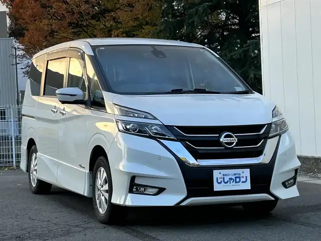 日産 セレナ ハイウェイスター 福島県 2017(平29)年 12.4万km ブリリアントホワイトパール (株)IDOMが運営する【じしゃロン福島店】の自社ローン専用車両になります。こちらは現金またはオートローンご利用時の価格です。自社ローンご希望の方は別途その旨お申付け下さい/純正SDナビ/フルセグテレビ/コーナーセンサー/クルーズコントロール/ドアバイザー/アラウンドビューモニター/両側パワースライドドア/LEDヘッドライト/純正AW/エマージェンシーブレーキ