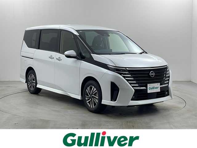 日産 セレナ e－パワー ハイウェイスター V 栃木県 2025(令7)年 0.1千km プリズムホワイト 登録済み未使用車/純正ナビ12.3インチ/（BT/フルセグ/USB/AM/FM）/全周囲カメラ/両側パワースライドドア/衝突軽減システム/車線逸脱抑制機能/レーダークルーズコントロール/駐車支援/先行車発進お知らせ/標識認識機能/ETC2.0/ワイヤレス充電/インテリジェントルームミラー/ブラインドスポットモニター/純正アルミホイール/ステアリングスイッチ/プッシュスタート/スマートキー/スペアキー