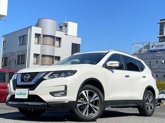 日産 エクストレイル 20Xi 千葉県 2019(令1)年 7.5万km ブリリアントホワイトパール パノラマミックガラスルーフ＋ルーフレール＜MOP＞/全席コンフォートシートヒーター付きシート＜MOP＞/純正9インチメモリナビ（MM319D-L）/〇フルセグ/DVD/CD/BTオーディオ/AM/FM/プロパイロット/インテリジェントエマージェンシーブレーキ/車線逸脱警報/フロント・バックソナー/アラウンドビューモニター/インテリジェントルームミラー/レザーシート/リモコンオートバックドア/アドバンスドヒルディセントコントロール/アイドリングストップ/ステアリングスイッチ/オートマチックハイビーム/横滑り防止装置/LEDヘッドランプ/純正18インチAW/保証書/取扱説明書/スペアキー