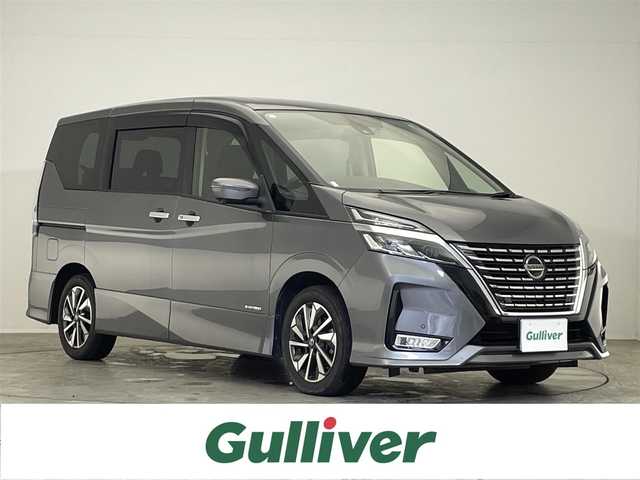 日産 セレナ ハイウェイスター V 滋賀県 2021(令3)年 7.8万km ダークメタルグレー 禁煙車/純正ナビ/CD/DVD/Bluetooth/フルセグテレビ/全方位カメラ/プロパイロット/両側パワースライドドア/革巻きステアリング/ETC2.0/コーナーセンサー/オートライト/ウィンカーミラー/ブレーキホールド