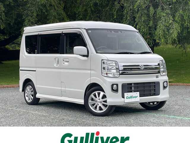 スズキ エブリィ ワゴン PZターボ 静岡県 2021(令3)年 2.9万km パールホワイト 1オーナー/デュアルカメラブレーキサポート/社外ナビ/地デジ/Bカメラ/ETC2.0/ドラレコ前方/左側パワスラ/純正14インチAW/スマートキー/スペアキー/保証書/取扱説明書