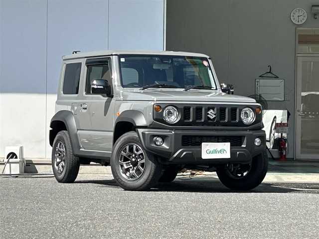 スズキ ジムニー シエラ JC 宮城県 2025(令7)年 0.1万km ミディアムグレー ワンオーナー/４WD/社外ナビ（DVD/CD/AM/FM/SD/USB/BT）/フルセグTV/バックカメラ/クルーズコントロール/レーンキープアシスト/衝突被害軽減装置/ヒルディセントコントロール/ヒーテッドドアミラー/ヘッドライトウォッシャー/シートヒーター（前席）/オートライト/LEDライト/ドライブレコーダー（前後）/サマータイヤ純正AW(195/80R15)/保証書