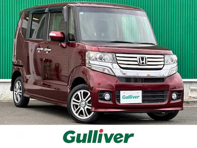 ホンダ Ｎ ＢＯＸ カスタム G Lパッケージ 宮城県 2013(平25)年 7.9万km プレミアムディープロッソパール 純正ナビ（VXM-128VS）/・CD/DVD/・Bluetooth/・ワンセグTV/バックカメラ/左側パワースライドドア/ステアリングスイッチ/HIDヘッドランプ/フォグランプ/オートライト/親水/ヒーテッドドアミラー＋フロントドア撥水ガラス/アイドリングストップシステム/電動格納ミラー/純正14インチAW/純正フロアマット/ドアバイザー/Wエアバッグ