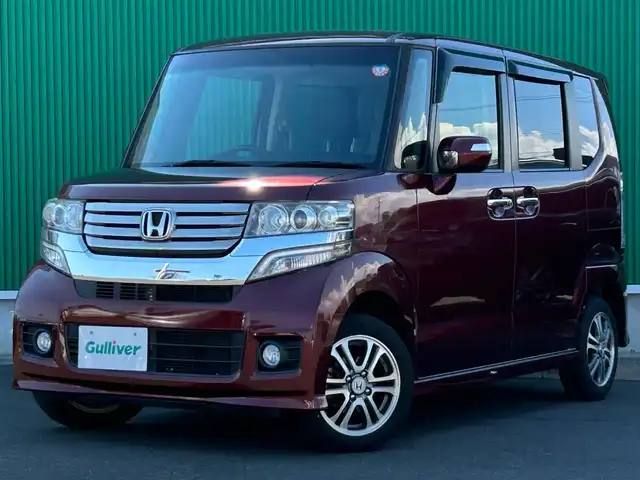 ホンダ Ｎ ＢＯＸ カスタム G Lパッケージ 宮城県 2013(平25)年 7.9万km プレミアムディープロッソパール 純正ナビ（VXM-128VS）/・CD/DVD/・Bluetooth/・ワンセグTV/バックカメラ/左側パワースライドドア/ステアリングスイッチ/HIDヘッドランプ/フォグランプ/オートライト/親水/ヒーテッドドアミラー＋フロントドア撥水ガラス/アイドリングストップシステム/電動格納ミラー/純正14インチAW/純正フロアマット/ドアバイザー/Wエアバッグ
