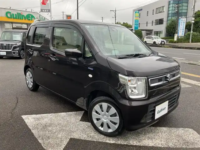 スズキ ワゴンＲ HYBRID FX 広島県 2018(平30)年 7万km 茶 社外メモリーナビ/BTオーディオ・ワンセグTV/ヘッドアップディスプレイ/D席シートヒーター/セーフティパッケージ/スマートキー