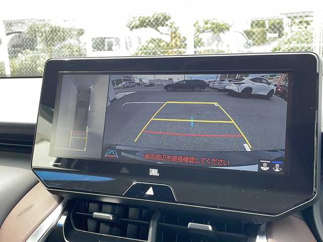 トヨタ ハリアー ハイブリッド Z レザーパッケージ 山口県 2021(令3)年 0.4万km プレシャスブラックパール 純正12.3インチナビ/AM/FM/USB/USB/Mira cast/フルセグテレビ/アラウンドビューモニター/デジタルインナーミラー/ETC2.0/ヘッドアップディスプレイ/ブラインドスポットモニター/LEDヘッドライト/オートライト/フォグランプ/左右独立温度コントロールフルオートエアコン/前席エアシート/前席パワーシート/電動パーキングブレーキ/オートブレーキホールド/純正フロアマット/19インチ純正アルミホイール/ステアリングヒーター/レザーシート/電動リアゲート/スマートキー/スペア有/プッシュアップスタート/Toyota Safety Sense/・プリクラッシュセーフティ/・レーントレーシングアシスト/・レーンディパーチャーアラート/・レーダークルーズコントロール/・アダプティブハイビームシステム/取り扱い説明書