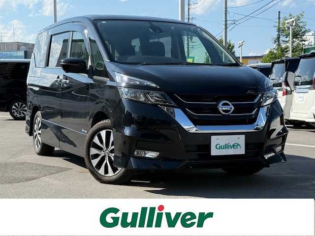 日産 セレナ ハイウェイスター 長野県 2016(平28)年 3.5万km ダイヤモンドブラック 禁煙車　/純正ＳＤナビ（フルセグ／ＣＤ／ＤＶＤ／ＢＴ）　/全方位カメラ　/両側パワースライド　/衝突被害軽減システム　/ＥＴＣ　/コーナーセンサー　/Ｐキングアシスト　/リアロールサンシェード　/純正フロアマット/ワンオーナー/ドアバイザー/プッシュスタート