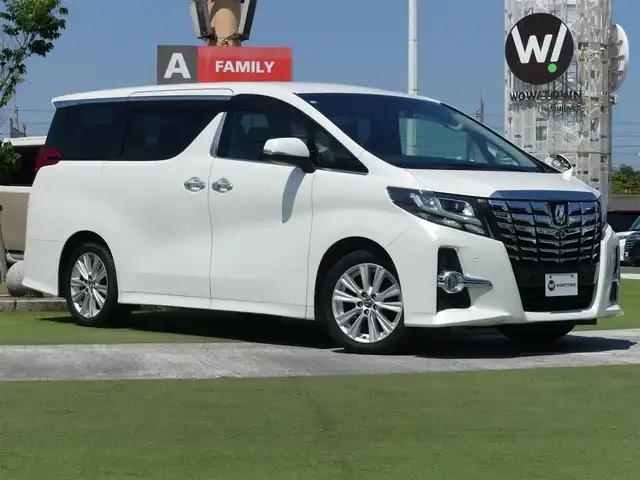 トヨタ アルファード S 千葉県 2016(平28)年 6万km ホワイトパールクリスタルシャイン 両側パワースライドドア/バックドアイージークローザー/社外メモリーナビ/地デジTV/【DVD/CD再生機能　Bluetooth接続】/バックカメラ/フリップダウンモニター（RSH10S-L）/ドライブレコーダー（前後撮影）【CSD-790FHG】/革巻きステアリング/ステアリングスイッチ/後席オットマン/ETC/LEDヘッドライト/フォグライト/ウインカーミラー/クリアランスソナー/純正18インチアルミホイル/サイド/カーテンエアバッグ/スマートキー