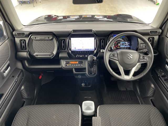 スズキ ハスラー HYBRID X 愛知県 2022(令4)年 2.1万km ブルーイッシュブラックパール3 禁煙車/純正9インチナビ/（CD/DVD/Bluetooth/フルセグTV）/全方位カメラ/スズキセーフティサポート/・衝突軽減ブレーキ/・レーンキープアシスト/・オートマチックハイビーム/・クリアランスソナー/・レーダークルーズコントロール/・誤発進抑制機能/ETC/前後ドライブレコーダー/シートヒーター/純正15インチアルミホイール/純正フロアマット/スマートキー/プッシュスタート