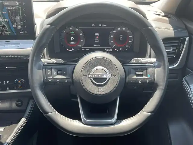 日産 エクストレイル G e－4ORCE 群馬県 2022(令4)年 6.4万km ダイヤモンドブラック ・衝突軽減ブレーキ/・横滑り防止/・コーナーセンサー/・後方支援/・プロパイロット/・アラウンドビューモニター/・レーンキープアシスト/・プロパイロットパーキング/・eペダル/・スマートルームミラー/・SOSコール/日産コネクトナビ/・AM/FM/Bluetooth/・USB/フルセグTV/アダプティブLEDヘッドライト/LEDフォグランプ/ヘッドアップディスプレイ/パワーバックドア/全席シートヒーター/前席パワーシート/ハンドルヒーター/ETC2.0/AC100V/4WD/電動パーキング/オートホールド/純正ドラレコ前後/純正フロアマット/純正ドアバイザー/純正19インチアルミホイール/スマートキー/プッシュスタート