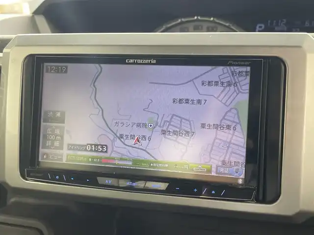 ダイハツ ウェイク G ターボ SA Ⅱ 滋賀県 2017(平29)年 6.2万km パールホワイトⅢ/ブルーマイカメタリック 2トーン 禁煙車/LEDヘッドライト/両側自動ドア/前後ドライブレコーダー/社外HDDナビ/CD/DVD/Bluetooth/革巻きステアリング/純正１４AW/スマートアシスト/衝突軽減ブレーキ/横滑り防止/アイドリングストップ/スマートキー/プッシュスタート