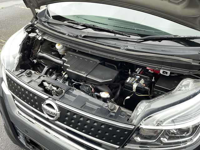 日産 デイズ ルークス ハイウェイスター Gターボ 宮城県 2019(平31)年 4.2万km ブラック エマージェンシーブレーキ/車線逸脱警報/アダプティブヘッドライト/クルーズコントロール/両側パワースライドドア/純正ドライブレコーダー（F）/純正7インチナビ/（BT.AM.FM.CD.DVD.SD.AUX）/地図SD無し/アラウンドビューモニター/フルセグテレビ/革巻きステアリング/ステアリングスイッチ/プッシュスタート/スマートキー/スペアキー/ロールサンシェード/シートバックテーブル/社外フロアマット/純正ドアバイザー/純正15インチアルミホイール/LEDヘッドライト/フォグランプ/横滑り防止機能/アイドリングストップ