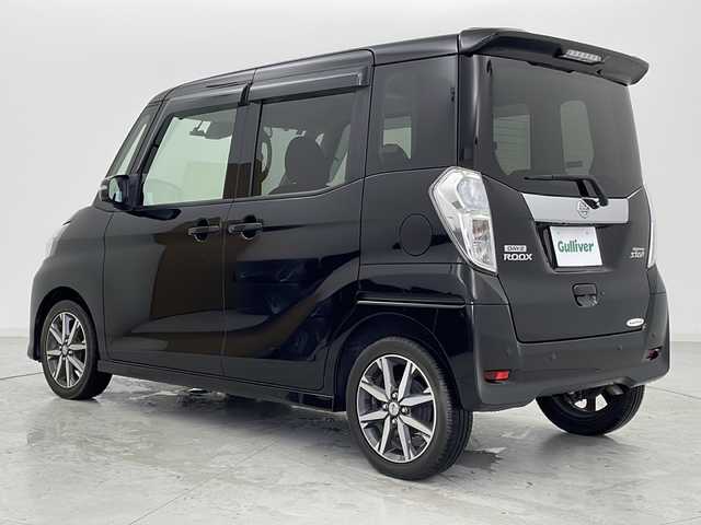 日産 デイズ ルークス ハイウェイスター Gターボ 宮城県 2019(平31)年 4.2万km ブラック エマージェンシーブレーキ/車線逸脱警報/アダプティブヘッドライト/クルーズコントロール/両側パワースライドドア/純正ドライブレコーダー（F）/純正7インチナビ/（BT.AM.FM.CD.DVD.SD.AUX）/地図SD無し/アラウンドビューモニター/フルセグテレビ/革巻きステアリング/ステアリングスイッチ/プッシュスタート/スマートキー/スペアキー/ロールサンシェード/シートバックテーブル/社外フロアマット/純正ドアバイザー/純正15インチアルミホイール/LEDヘッドライト/フォグランプ/横滑り防止機能/アイドリングストップ