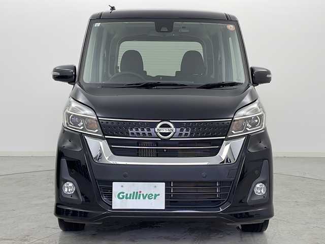日産 デイズ ルークス ハイウェイスター Gターボ 宮城県 2019(平31)年 4.2万km ブラック エマージェンシーブレーキ/車線逸脱警報/アダプティブヘッドライト/クルーズコントロール/両側パワースライドドア/純正ドライブレコーダー（F）/純正7インチナビ/（BT.AM.FM.CD.DVD.SD.AUX）/地図SD無し/アラウンドビューモニター/フルセグテレビ/革巻きステアリング/ステアリングスイッチ/プッシュスタート/スマートキー/スペアキー/ロールサンシェード/シートバックテーブル/社外フロアマット/純正ドアバイザー/純正15インチアルミホイール/LEDヘッドライト/フォグランプ/横滑り防止機能/アイドリングストップ