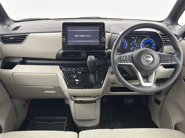 日産 ルークス X 栃木県 2021(令3)年 5.8万km フローズンバニラパール 純正SDナビ/・AM/FM/CD/DVD/フルセグ/BT/SD/エマージェンシーブレーキ/アラウンドビューモニター/車線逸脱警報/先行車発進お知らせ/左側側電動スライドドア/ハンズフリーオートスライドドア/前後ドライブレコーダー/後席サーキュレーション/ステアリングスイッチ/純正マット/ドアバイザー