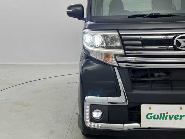 ダイハツ タント カスタム RS トップED SA Ⅲ 茨城県 2017(平29)年 6.3万km ブラックマイカメタリック 社外ナビ　バックカメラ　ＥＴＣ　前方ドラレコ　シートヒーター　両側パワースライドドア　スマートキー　プッシュスタート　衝突軽減ブレーキ　ハーフレザーシート　純正１５インチアルミホイール　アイドリングス