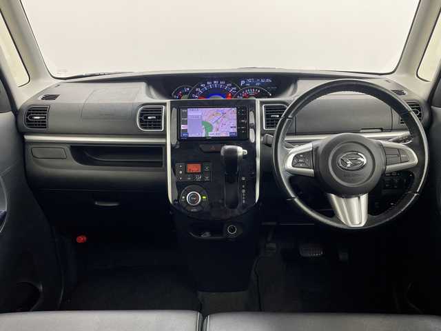 ダイハツ タント カスタム RS トップED SA Ⅲ 茨城県 2017(平29)年 6.3万km ブラックマイカメタリック 社外ナビ　バックカメラ　ＥＴＣ　前方ドラレコ　シートヒーター　両側パワースライドドア　スマートキー　プッシュスタート　衝突軽減ブレーキ　ハーフレザーシート　純正１５インチアルミホイール　アイドリングス