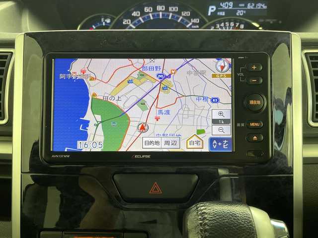 ダイハツ タント カスタム RS トップED SA Ⅲ 茨城県 2017(平29)年 6.3万km ブラックマイカメタリック 社外ナビ　バックカメラ　ＥＴＣ　前方ドラレコ　シートヒーター　両側パワースライドドア　スマートキー　プッシュスタート　衝突軽減ブレーキ　ハーフレザーシート　純正１５インチアルミホイール　アイドリングス