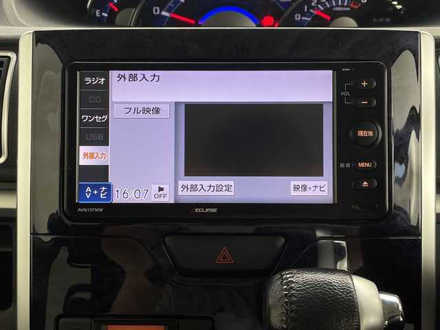 ダイハツ タント カスタム RS トップED SA Ⅲ 茨城県 2017(平29)年 6.3万km ブラックマイカメタリック 社外ナビ　バックカメラ　ＥＴＣ　前方ドラレコ　シートヒーター　両側パワースライドドア　スマートキー　プッシュスタート　衝突軽減ブレーキ　ハーフレザーシート　純正１５インチアルミホイール　アイドリングス